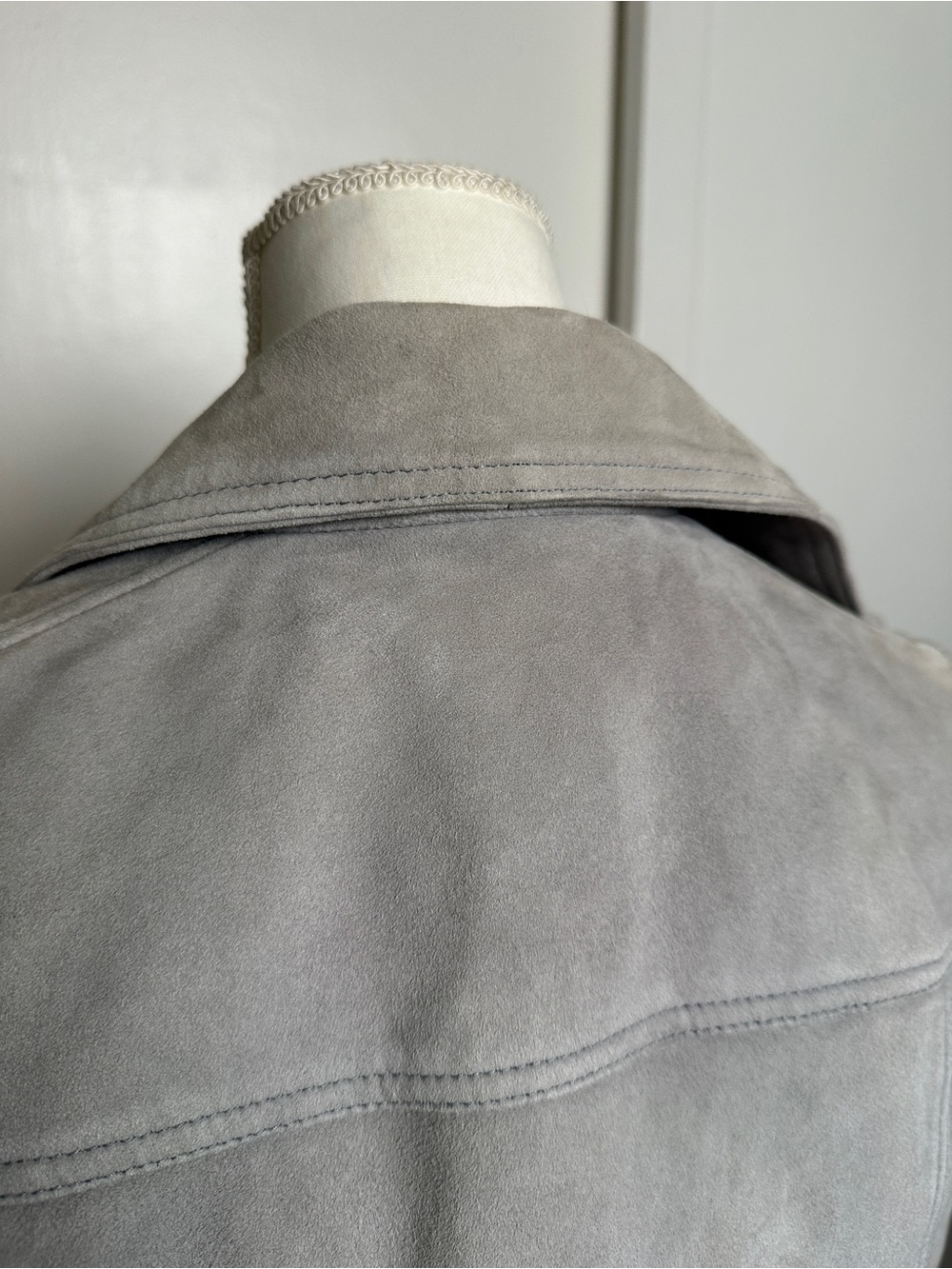 All Saints Womens 100% GOAT Leather Dalby Biker Jacket Size 6 AS IS - Picture 11 of 15